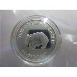 Wombat .999 solid silver round-Only 1000 minted