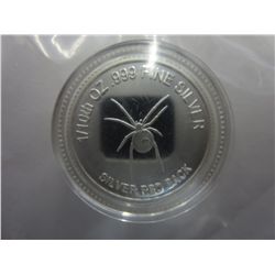 Red back spider .999 solid silver round