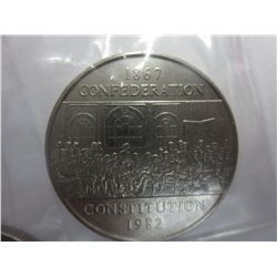 3 x 1982 Canadian $1 Royal Mint Constitution coin