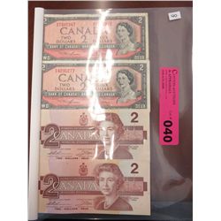 1954 & 1986 Canada $2 bills