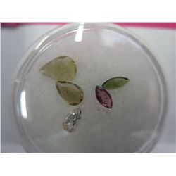 Gem jar filled with multi colour tourmaline