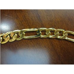 Man's 14kt gold clad Italian Figaro necklace