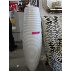 Dramatic white floor vase