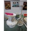 Image 1 : English bone china jug & Italian candlestick