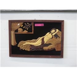 Inlaid wood picture 5" x 17"