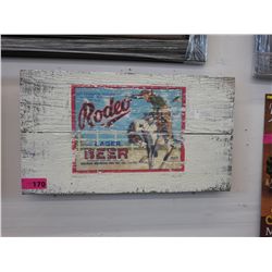Folk Art beer sign on board