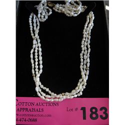 Estate Freshwater Pearl & Gold Bead necklace