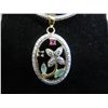 Image 1 : Diamond, ruby, sapphire, & emerald pendant