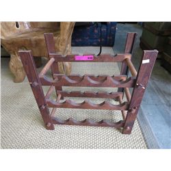 Wood wine rack. Hold 12 bottles.