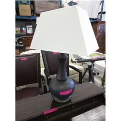 Table lamp with shade. 27" tall, 9" dia.