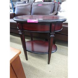 Sheraton style oval side table - 25" x 17" x 26"