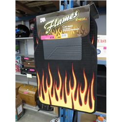 4 Piece Flames car mats