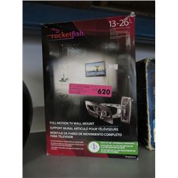 Full motion wall mount for 13-26" TV