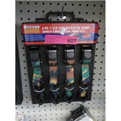 4 pc Cam buckle ratchet tie down set
