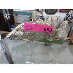 Vintage gold fish napkin holder