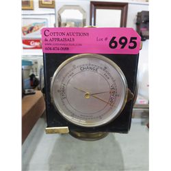 Vintage 4 sided clock/barometer - 4" x 4" x 6"