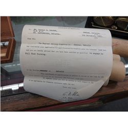 1940s Personal Documents & mailing tube