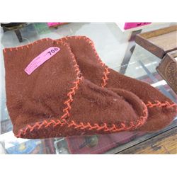 Hand made wool moccasin liners