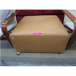 Leather ottoman - 29" x 29" x 14"
