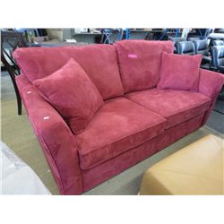 Red micro fiber sofa bed - new