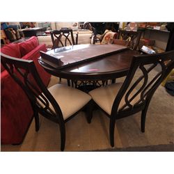 6 pc Dining set with pedestal table base