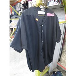 10 black sport shirts, assorted sizes