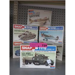 3 Snap-Tite model kits