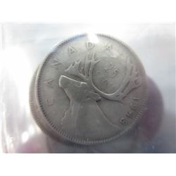 8x Canadian quarters from 1938-1944