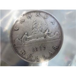1957 Canadian Silver Dollar