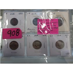 USA - Indian Head cents & Buffalo Nickels