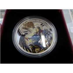 2014 - $20.00 Dollar Fine Silver  Coloured Coin