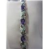 Image 1 : Amethyst & diamond tennis bracelet