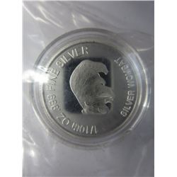 .999 Solid silver Wombat coin