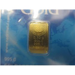 2 x .999 Gold certified & numbered Investors bars
