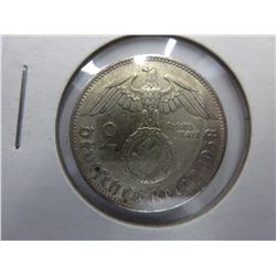 1938 Nazi German silver Eagle & Swastika coin