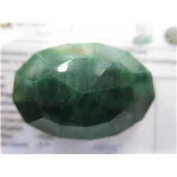 Certified Museum sized 130 carat oval cut emerald