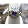 Image 1 : Diamond & amethyst claddagh ring