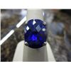 Image 1 : Estate cushion cut purple crystal silver ring