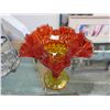 Image 2 : Vintage, signed,  Fenton Amberina candy dish