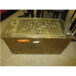 Brass covered storage chest