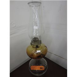 1920's Glass oil lamp - double seam