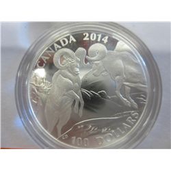 2014 Canadian $100.00 silver coin