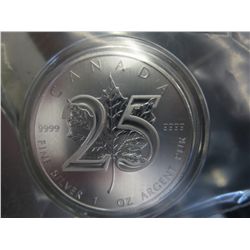 25th Anniversary Royal Canadian Mint Silver Round