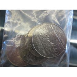 Lot of 6 x Canadian Nickel Dollars