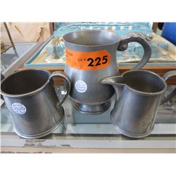 3 Antique pewter pieces