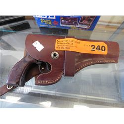 Cap gun with leather holster
