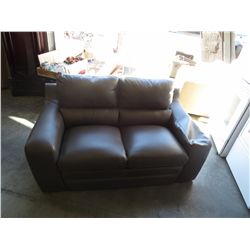 Bonded leather loveseat