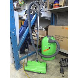 Hepa canister vacuum with power brush