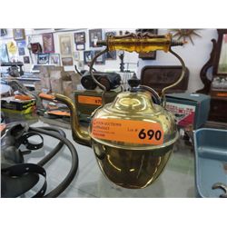 Vintage brass toddy kettle
