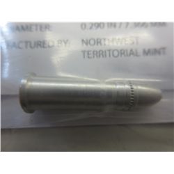 .999 Solid silver certified 22 caliber bullet